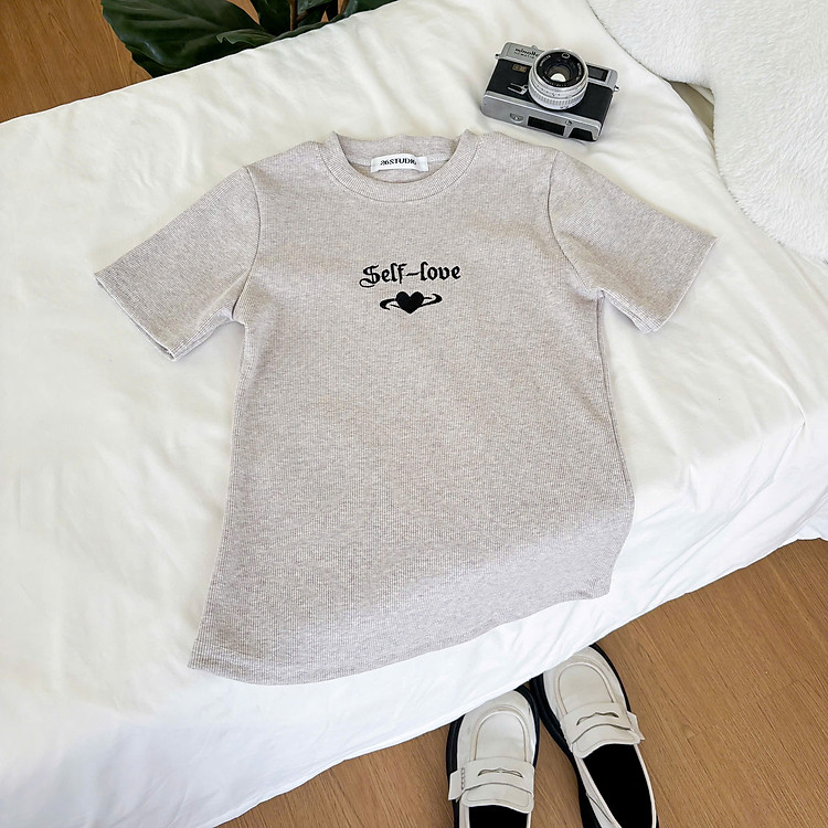 Áo thun nữ áo thun babytee chất thun gân thoáng mát Self Love Miều Est.2013