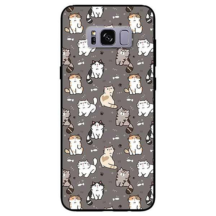 Ốp lưng dành cho Samsung S8 - S8 Plus - S9 Plus mẫu Họa Tiết Mèo Xám