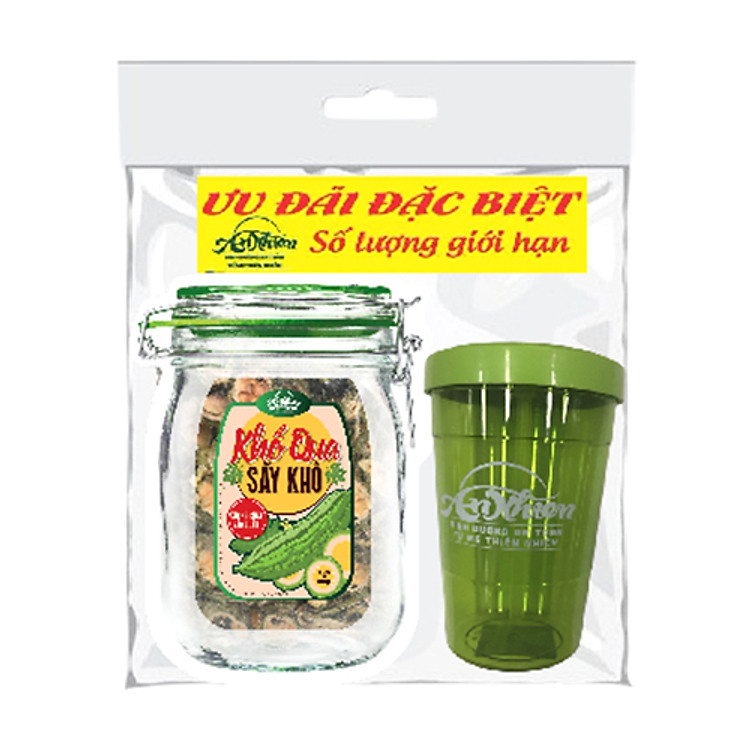 Khổ Qua Sấy Khô An Nhiên 200g - Tặng Ly Nước An Nhiên 750ml