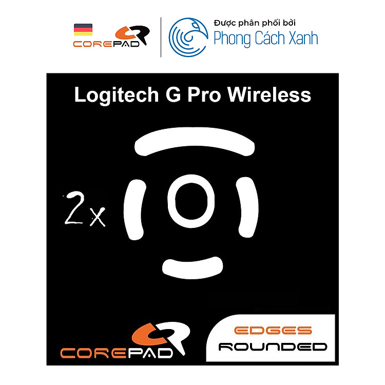 Feet chuột PTFE Corepad Skatez cho Logitech G Pro Wireless / Logitech G PRO 2 Lightspeed (2 bộ) - Hàng Chính Hãng
