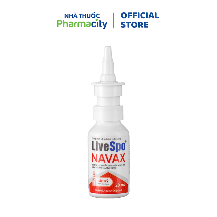 LiveSpo Navax Dung Dịch Vệ Sinh Tai Mũi Họng Chai 20ml