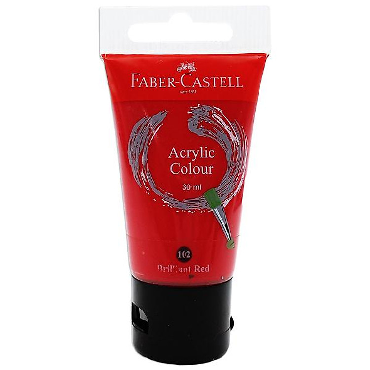 Tuýp Màu Vẽ Acrylic 30ml Brilliant Red
