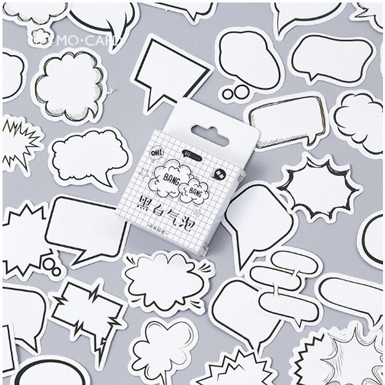 Hộp 45 Miếng Dán Sticker Trang Trí Ghi Chú Bang Bang