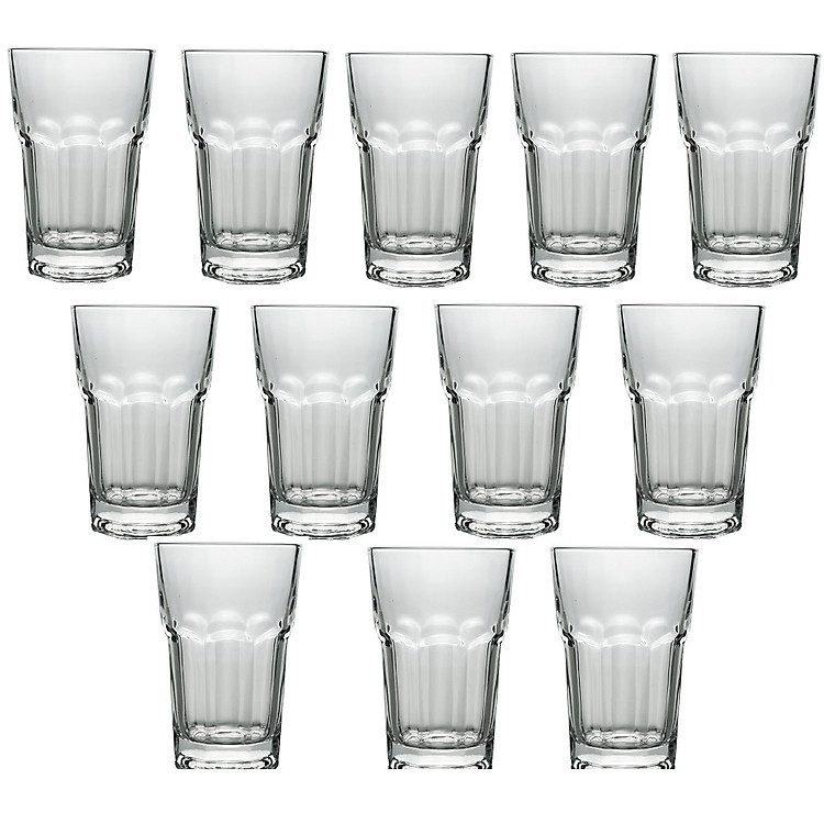 Bộ 12 Ly Cốc Thủy Tinh 8 Góc Trung 330ML Camdaco