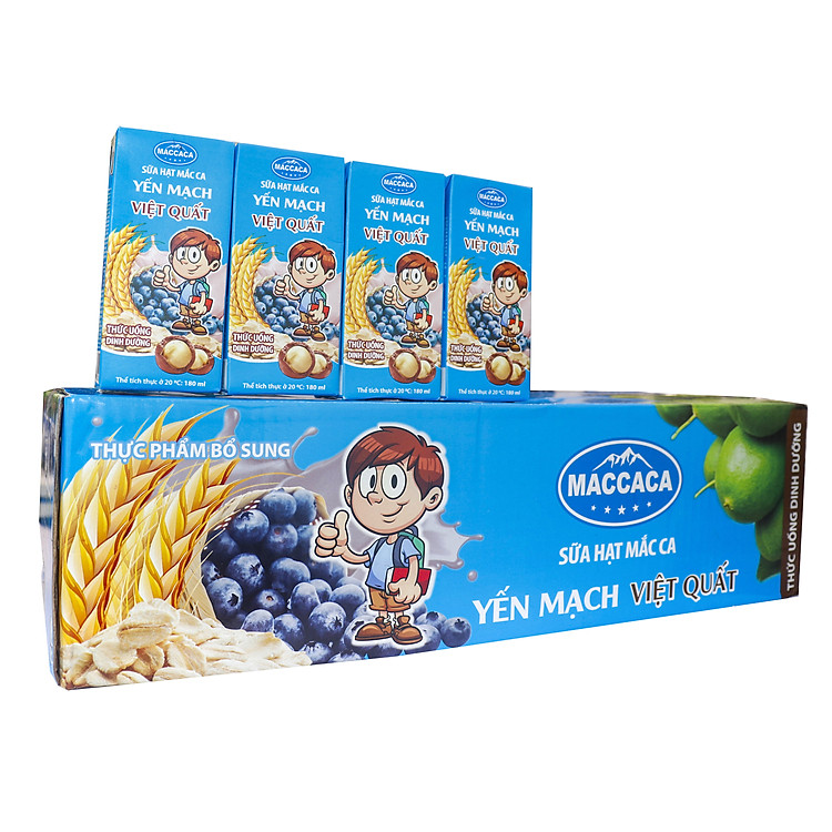 Thùng 40 hộp sữa hạt Mắc Ca Yến Mạch Việt Quất | Maccaca