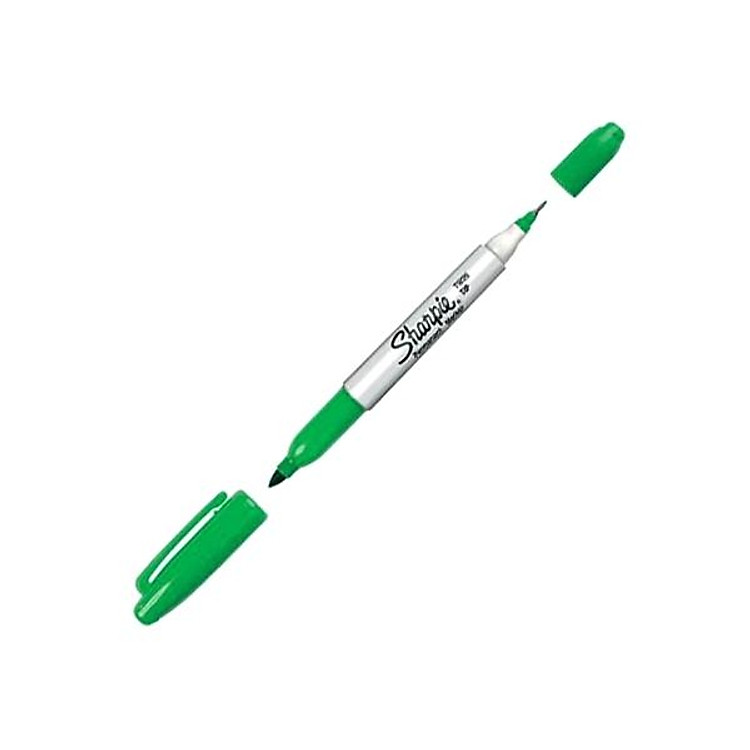 Bút Lông Dầu SHARPIE TWIN TIP 32204 (Xanh Lá)