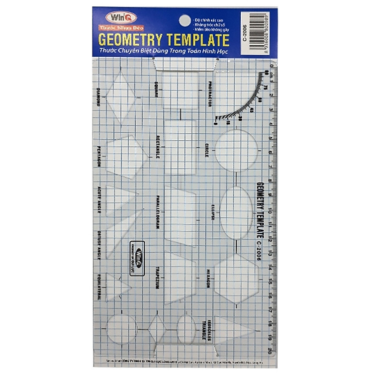 Bộ 2 Thước Hình Học WinQ C-2006