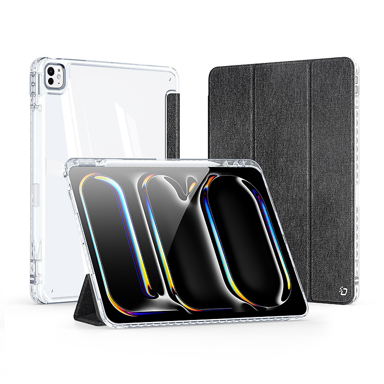 Bao da ipad Dux Ducis Unid cho iPad Pro 11 inch 2024/ Pro 13 inch 2024 M4, có khe cắm bút, auto sleep/wake, trong suốt_ Hàng chính hãng