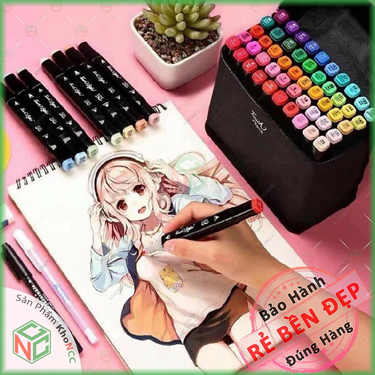 Hộp Bút Dạ Quang 48 Chi Tiết (kèm túi đựng) - Ảnh 3