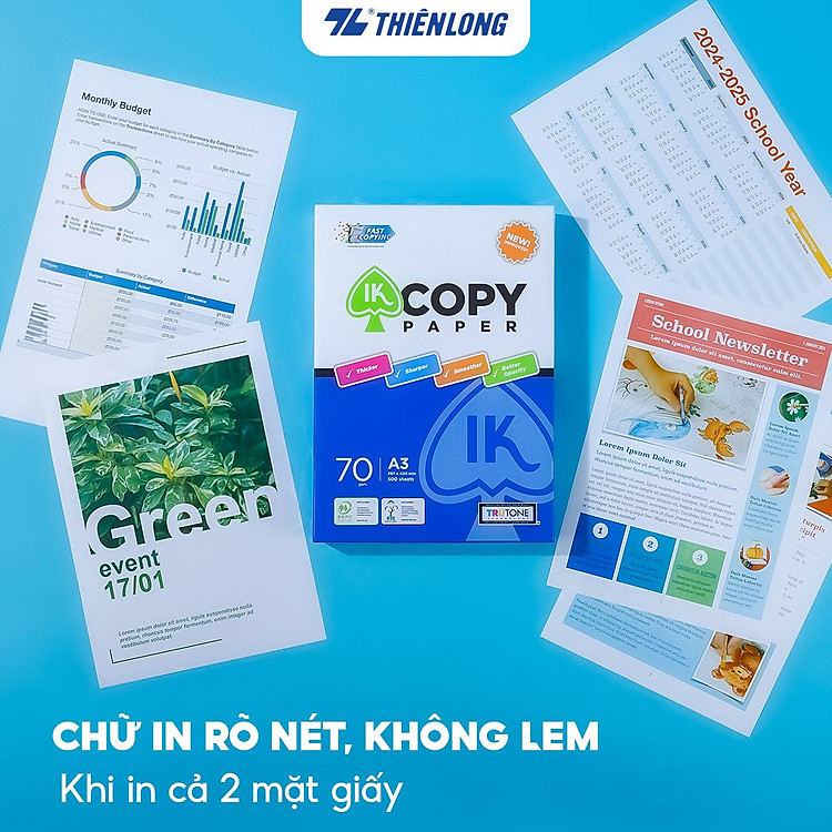 Giấy A3 70 gsm IK Copy (500 tờ)