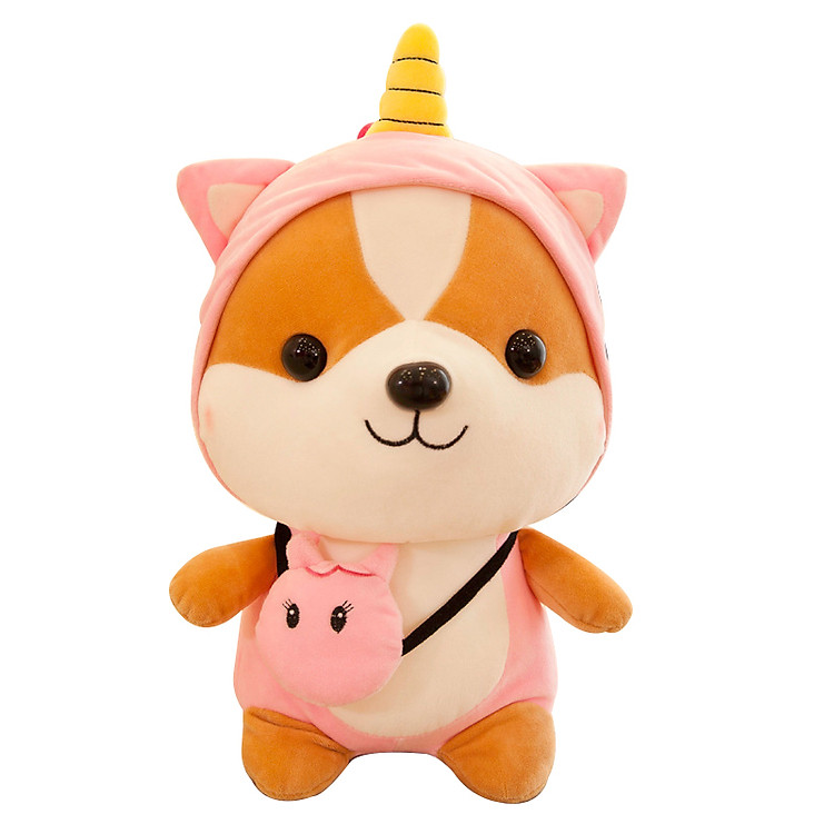 Thú Bông Chó Shiba Hóa Trang Cosplay Ngộ Nghĩnh 25cm Quà Tặng Siêu Dễ Thương