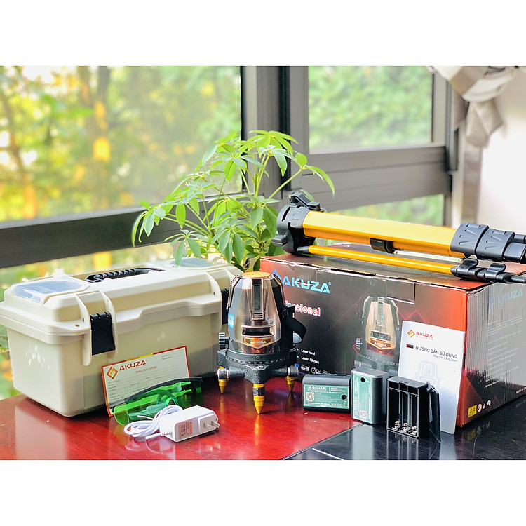 Máy cân bằng tia laser AKUZA AK 488 spider ( bóng led LD siêu sáng dùng ban ngày rất sáng tặng thêm 1 cục bin | hàng chính hãnghàng chính hãng