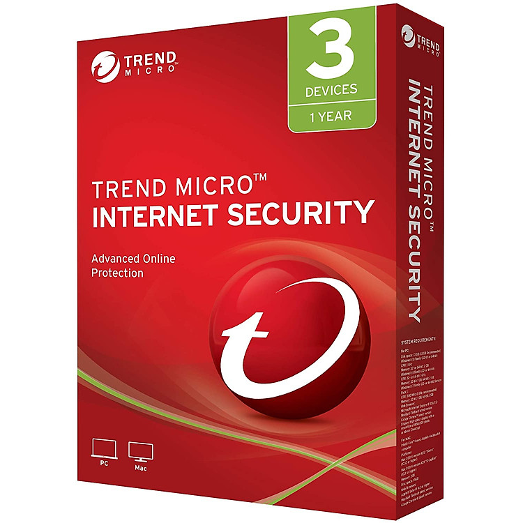 Trend Micro Internet Security 3 PC 1 Năm
