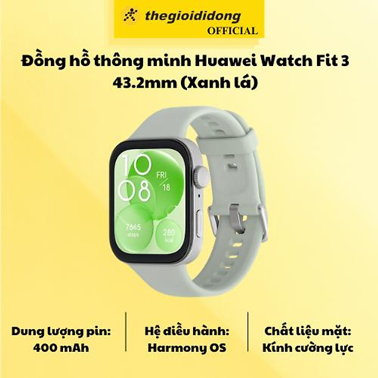 Đồng hồ thông minh Huawei Watch Fit 3 43.2mm - Hàng chính hãng