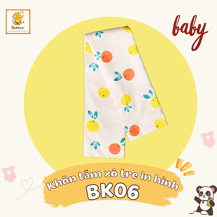 Khăn tắm cho bé Babiboo 75x85cm Chính hãng Giá rẻ - Hình ảnh 4