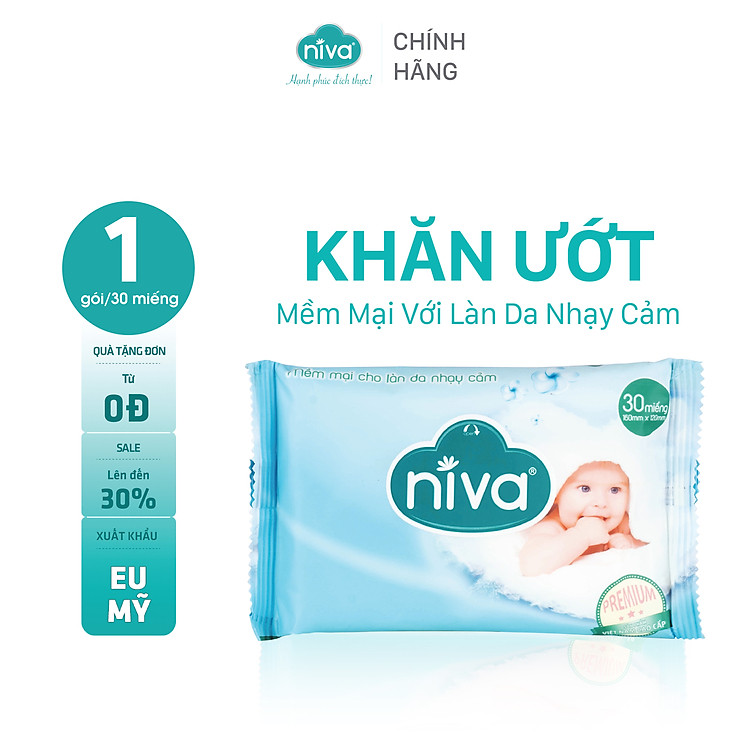 Combo 10 Khăn Ướt NIVA An Toàn 30 Tờ Tiết kiệm - Hình ảnh 3