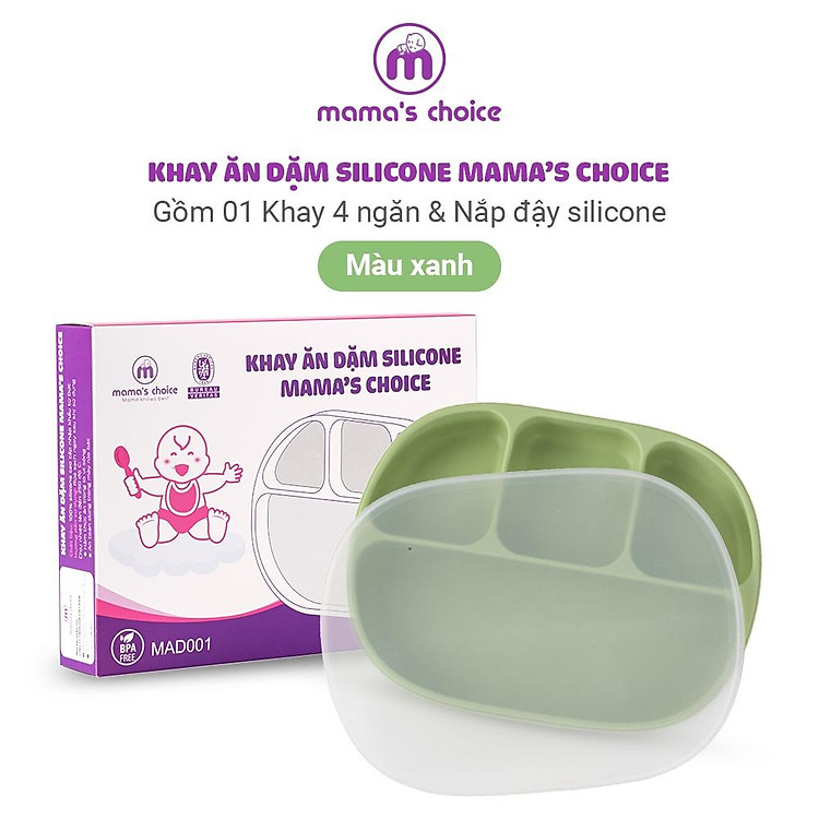 Mua Khay Ăn Dặm Silicone Mama's Choice 2023 Chính hãng Ưu đãi - Hình ảnh 2