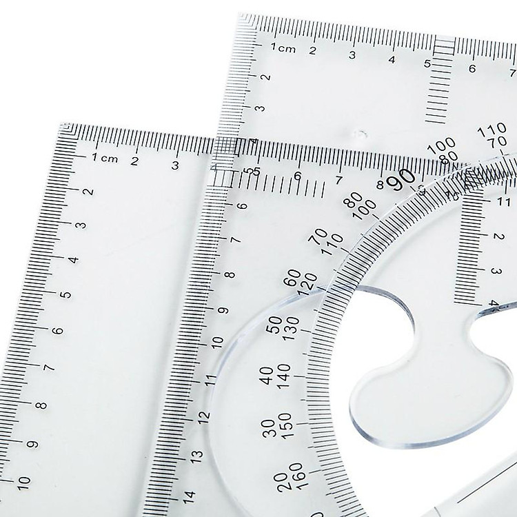 Bộ Thước Eke 33cm 2 trong 1 (2 chiếc) - Ảnh 3