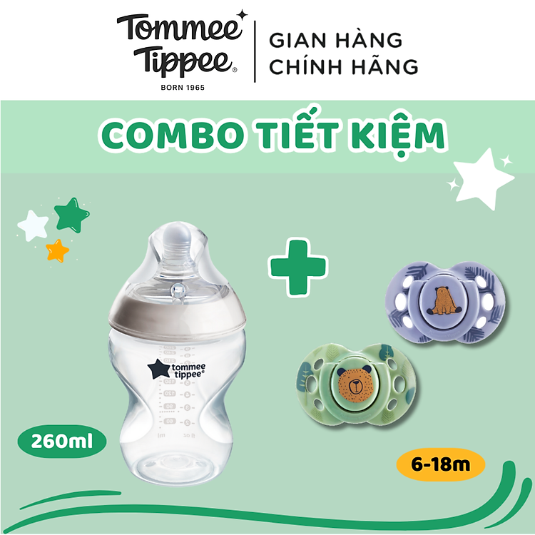 Mua Combo Ty Ngậm & Bình Sữa Tommee Tippee Đảm bảo Ưu đãi - Hình ảnh 2