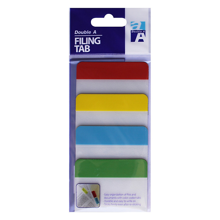 Miếng Phân Trang 4 Màu Ngang Double A - FT040108 - En
