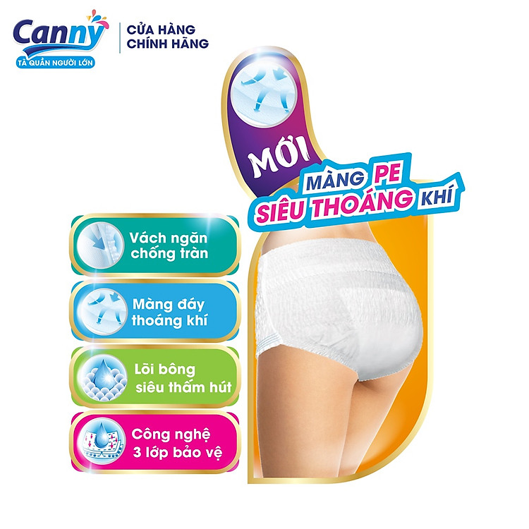 Mua Combo 2 gói Tã Quần Canny XL7 Chính hãng Ưu đãi - Hình ảnh 2
