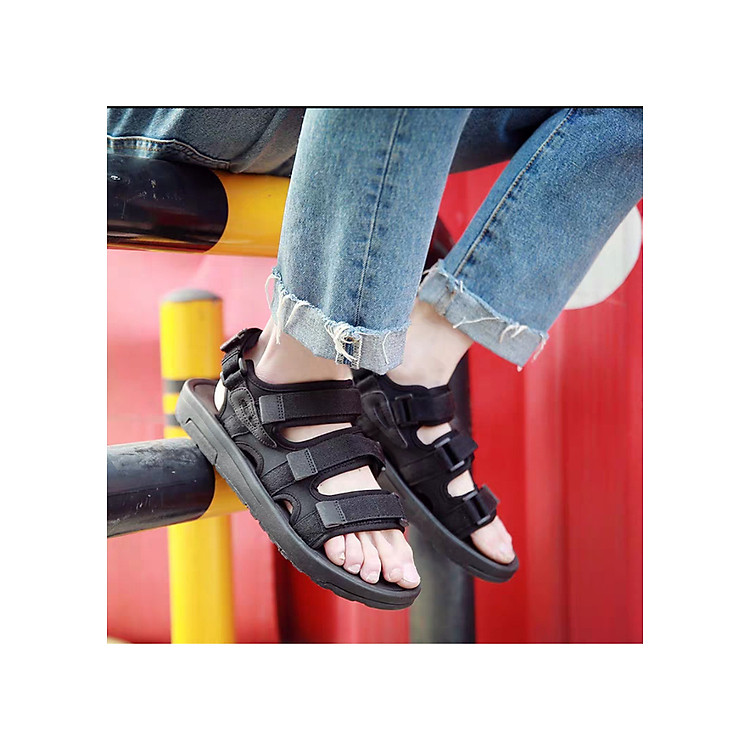 Sandal quai hậu nam nữ 3 quai trơn