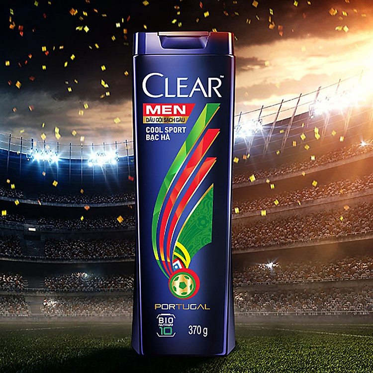 Dầu Gội Clear Men Mát Lạnh Bạc Hà Phiên Bản Giới Hạn Mùa Bóng Đá (370g)