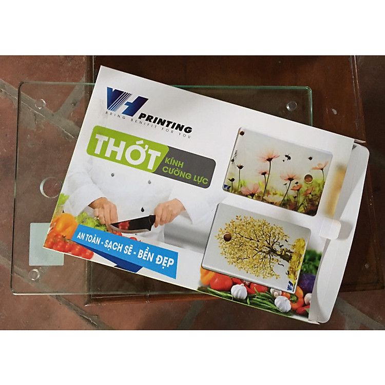 Thớt kính cường lực UV Vũ Hân - 12ly ( 250x350mm).