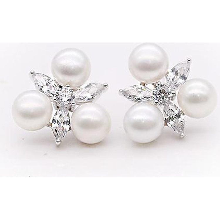 Bông tai ngọc trai tự nhiên cực đẹp B-1506 Bảo Ngọc Jewelry