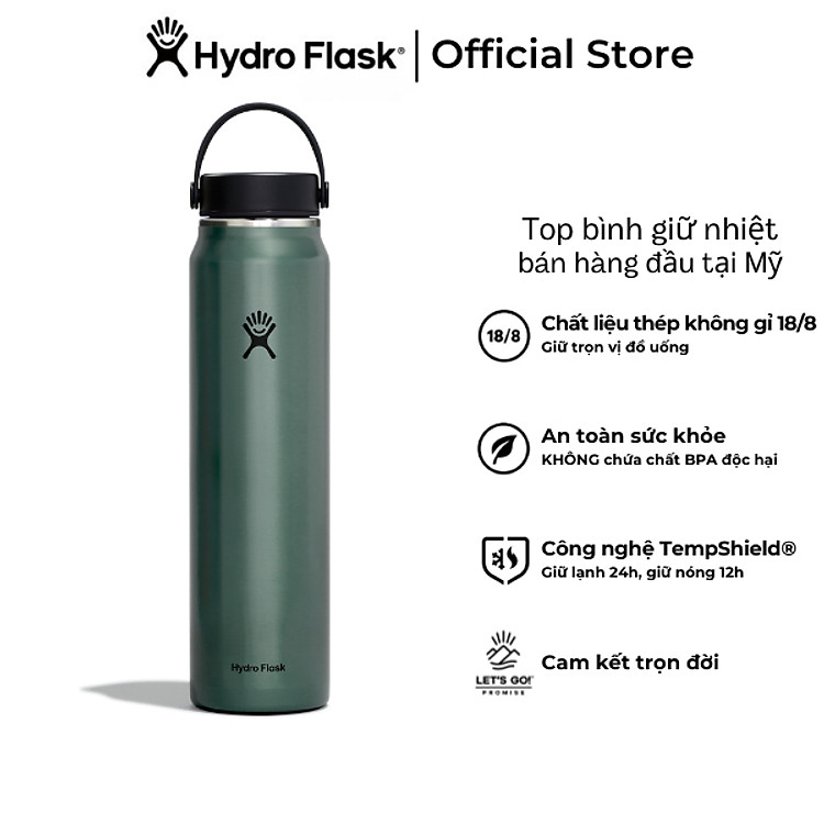 Bình giữ nhiệt Hydro Flask 40 oz Lightweight Wide Mouth Trail Series - Hàng chính hãng(Season 2024)