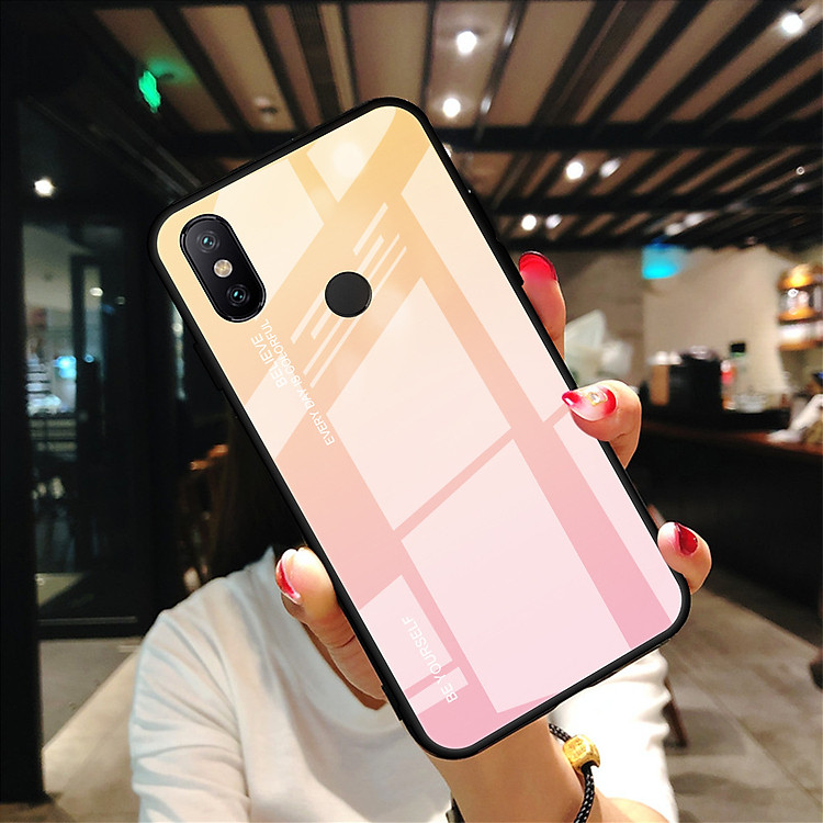 Ốp Lưng Mặt Kính Gradient Cho Xiaomi Redmi Note 5 / Redmi Note 5 Pro