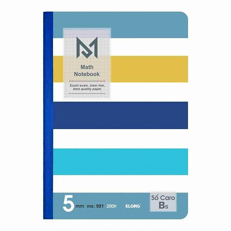 Vở Caro may dán gáy KLONG B5 (200 trang) - Ảnh 2