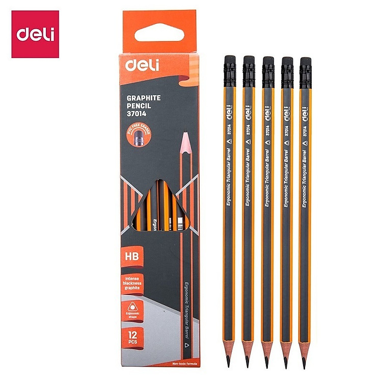 Hộp 12 bút chì 2B/HB Deli 37013 / 37014 / 37015 / 10902
