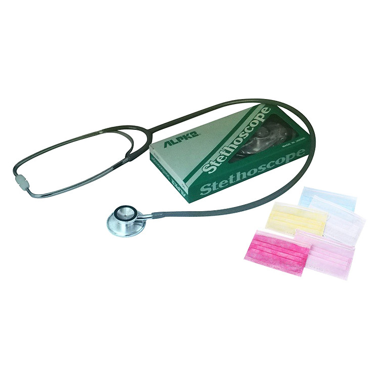 Ống Nghe Tim Phổi ALPK2 FT 801 (Trắng) Và Tặng 10 Khẩu Trang (Màu Sắc Ngẫu Nhiên)