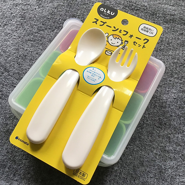 Combo khay ăn dặm 7 ngăn & thìa nĩa Nhật Chính hãng Giá rẻ - Hình ảnh 3