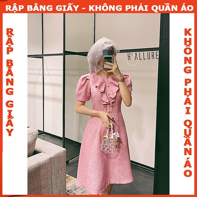 Rập đầm hồng tay phồng mã 1157 - giấy A0 - Ảnh 2