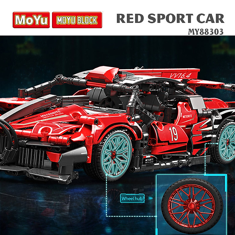 Xe Thể Thao Lắp Ráp MOYU BLOCK 88303 Chính hãng Ưu đãi - Hình ảnh 4