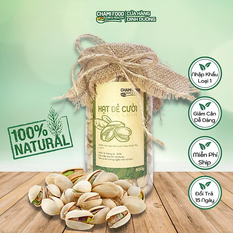 Hạt dẻ cười ChamiFood 500G Nhập Khẩu Chính hãng Giá tốt - Hình ảnh 2