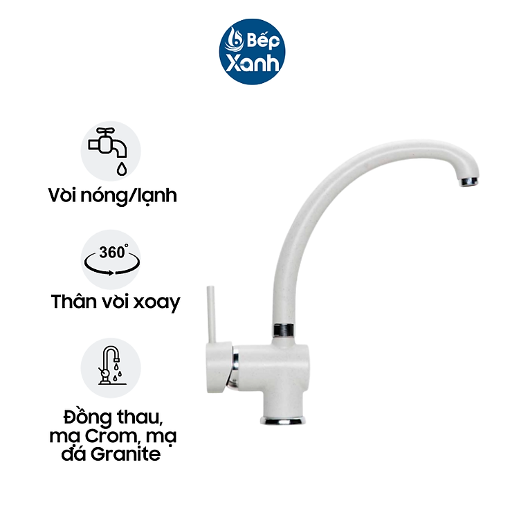 Vòi Rửa Chén Carysil G-2411 - Thân Vòi Xoay 360 Độ - Hàng Chính Hãng