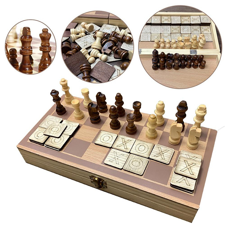Mua Bàn Cờ Caro và Cờ Vua Gỗ Chính hãng Tiết kiệm - Hình ảnh 4