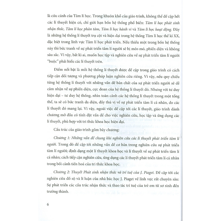 Giáo Trình Các Lí Thuyết Phát Triển Tâm Lí Người (Tái bản) - Ảnh 6