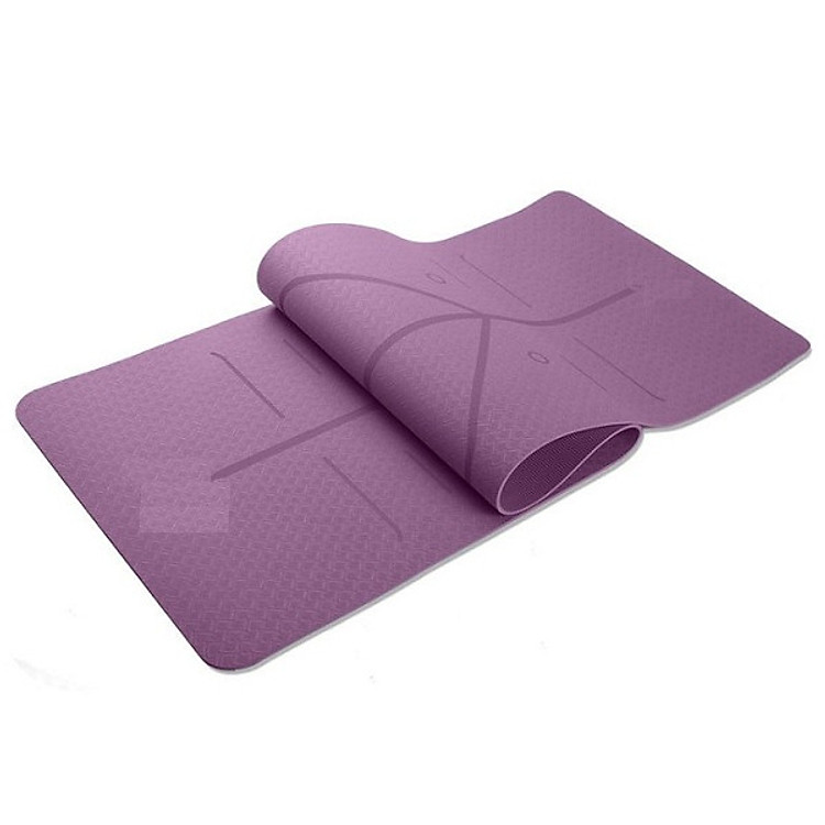 Thảm tập yoga định tuyến TPE 8mm 1lớp Zeno - Tặng dây đeo thảm yoga
