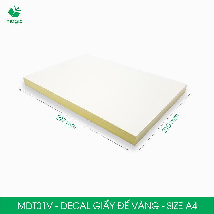 Giấy Decal Đế Vàng A4 (50 tờ)