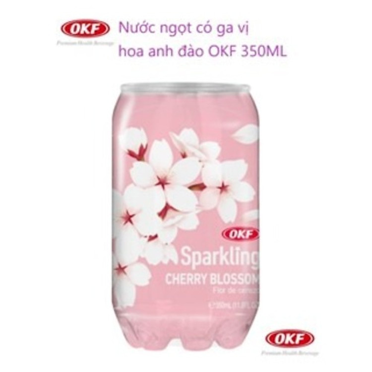 Nước ngọt có ga vị hoa anh đào OKF Hàn Quốc 350ML