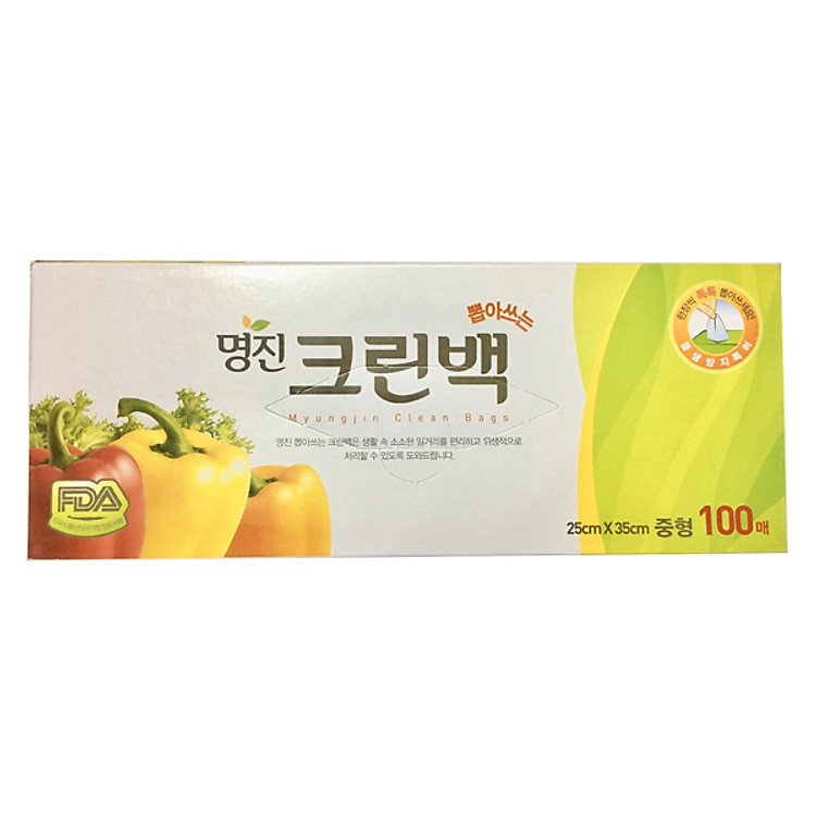 Túi Đựng Thực Phẩm Hàn Quốc Size M Hộp 100 Cái (25x35cm)