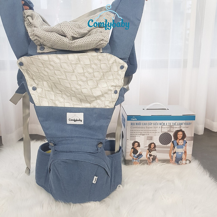 Địu ngồi cao cấp Comfybaby HC003 - Xanh Chính hãng Tiết kiệm - Hình ảnh 3