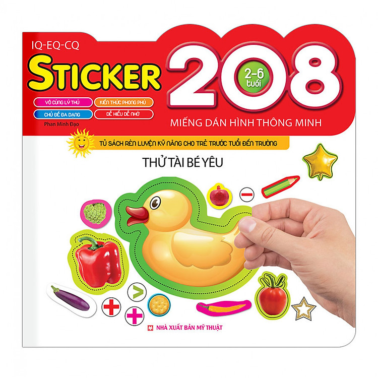 Sách 208 Miếng Dán Hình Thông Minh - IQ - EQ - CQ: Thử Tài Bé Yêu