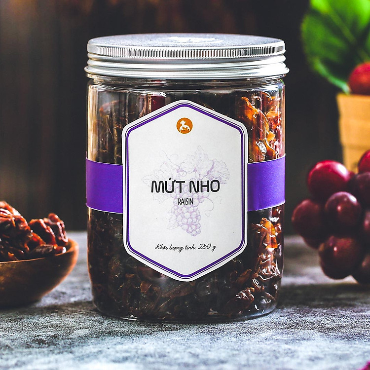 Mứt nho L'angfarm, 250g, hũ, mẫu nắp nhôm