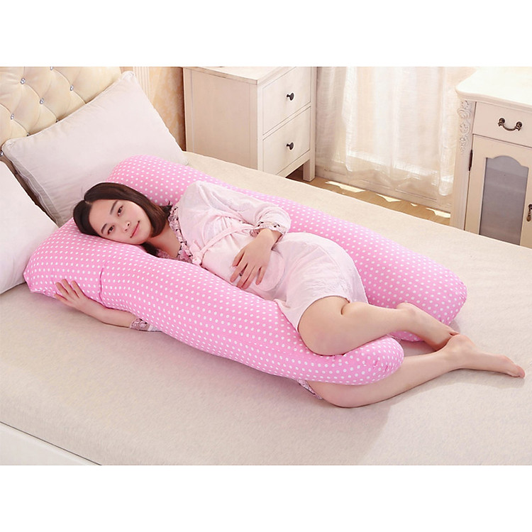 Gối Đầu Ôm Ngủ Chữ U Cho Bà Bầu Cao Cấp Màu Ngẫu Nhiên