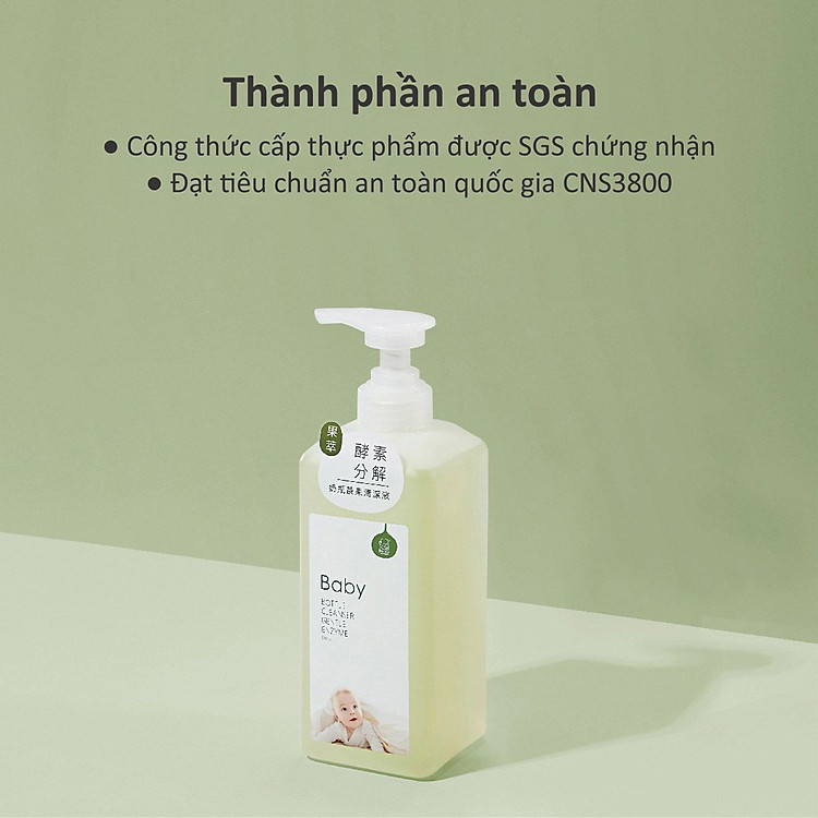 Nước Rửa Bình Sữa & Rau Củ Kuku 800ML Chính hãng Giá tốt - Hình ảnh 5